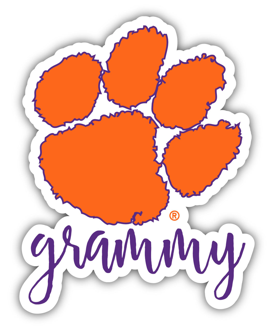 Clemson Tigers 4-Inch Proud Gammy Poppy NCAA - Durable School Spirit Vinyl Decal Perfect Gift for Grandma (Copy)