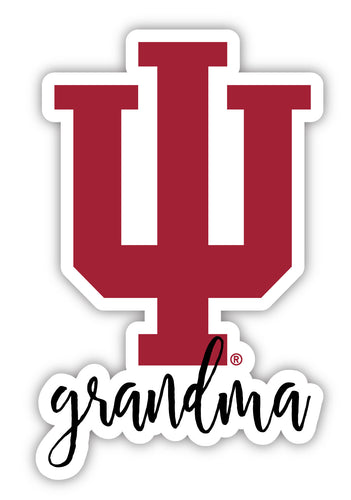 Indiana Hoosiers 4-Inch Proud Grandma NCAA - Durable School Spirit Vinyl Decal Perfect Gift for Grandma