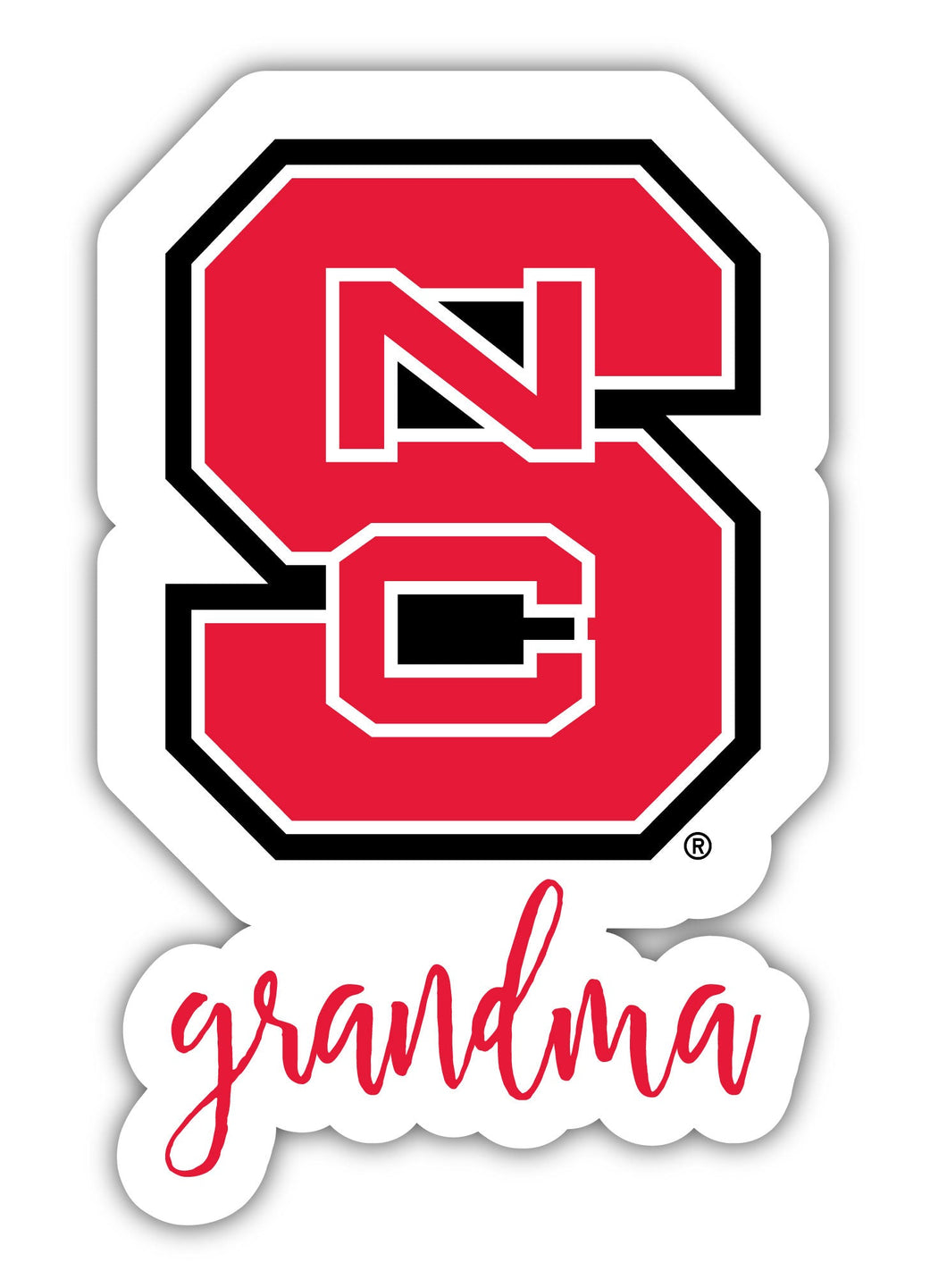 NC State Wolfpack 4-Inch Proud Grandma NCAA - Durable School Spirit Vinyl Decal Perfect Gift for Grandma
