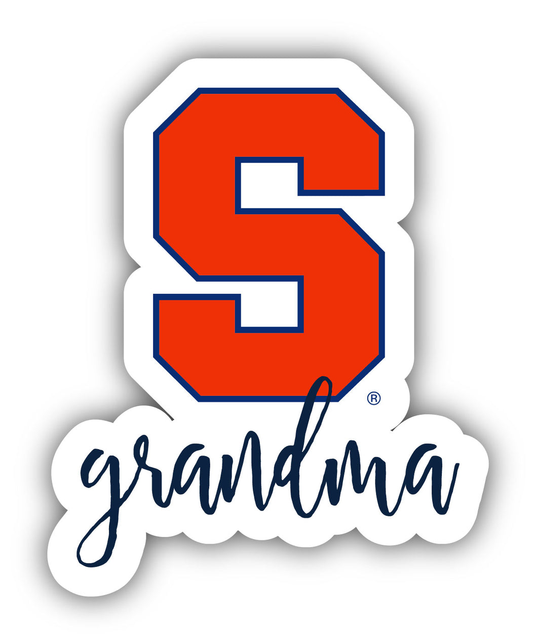 Syracuse Orange 4-Inch Proud Grandma NCAA - Durable School Spirit Vinyl Decal Perfect Gift for Grandma