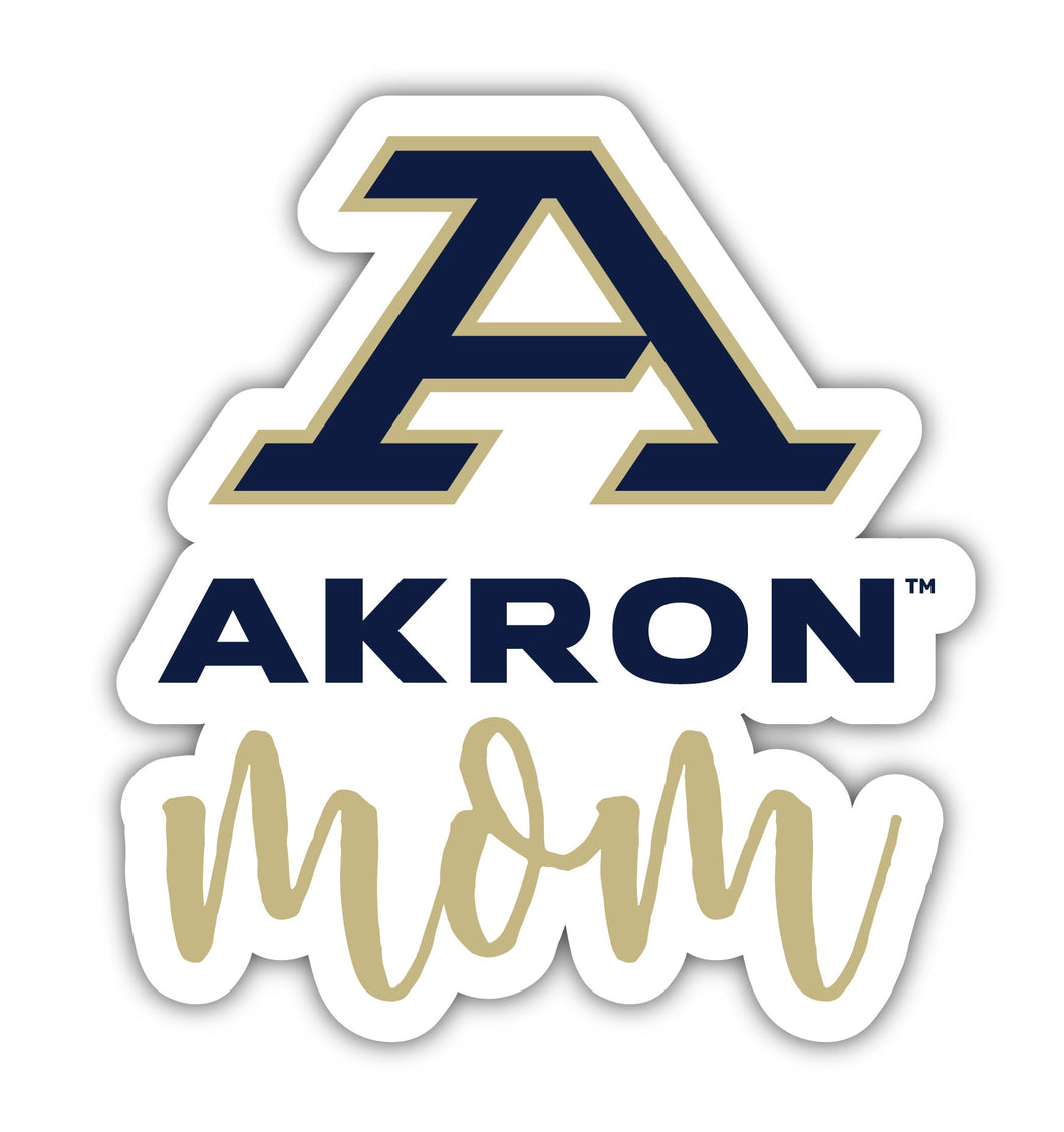 Akron Zips 4-Inch Proud Mom Die Cut Decal