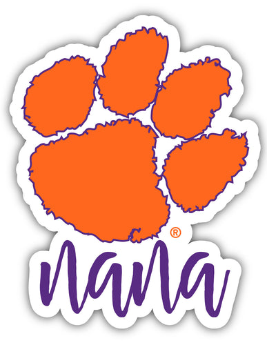 Clemson Tigers 4-Inch nana NCAA Vinyl Decal Sticker for Fans, Students, and Alumni