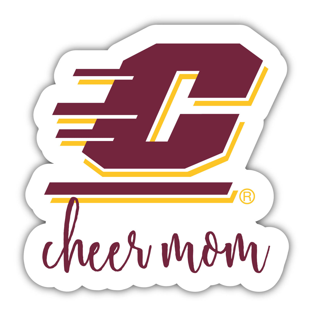 Central Michigan University 4-Inch Proud Mom NCAA - Durable School Spirit Vinyl Decal Perfect Gift for Mom