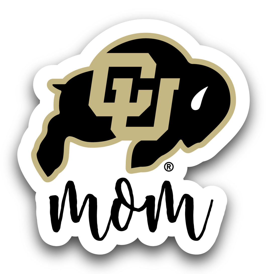 Colorado Buffaloes 4-Inch Proud Mom NCAA - Durable School Spirit Vinyl Decal Perfect Gift for Mom