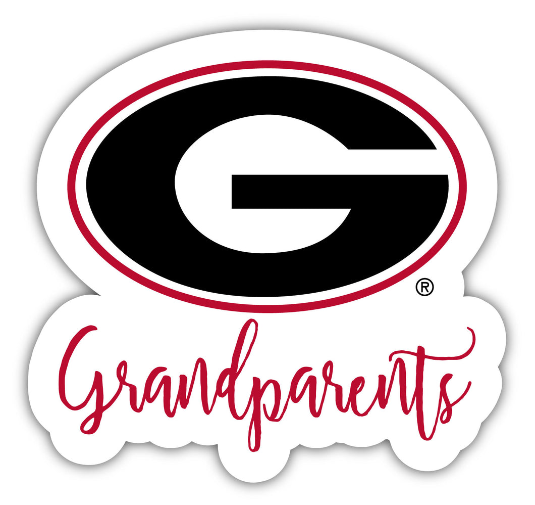 Georgia Bulldogs 4-Inch Proud Grandparents NCAA - Durable School Spirit Vinyl Magnet Perfect Gift for Grandparents