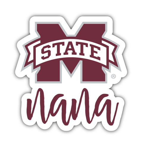 Mississippi State Bulldogs 4-Inch Nana NCAA Vinyl Decal Sticker for Fans, Students, and Alumni