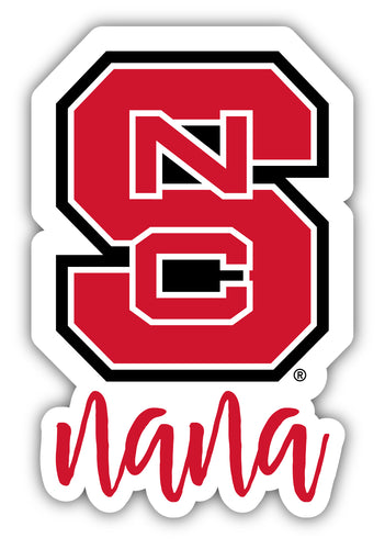 NC State Wolfpack 4-Inch Nana NCAA Vinyl Decal Sticker for Fans, Students, and Alumni