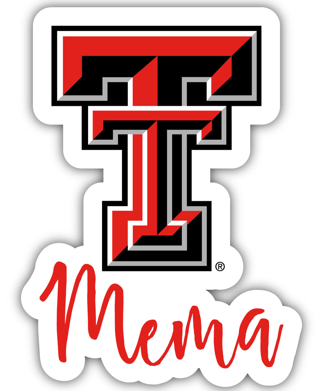 Texas Tech Red Raiders Mema 4-Inch Die Cut Decal