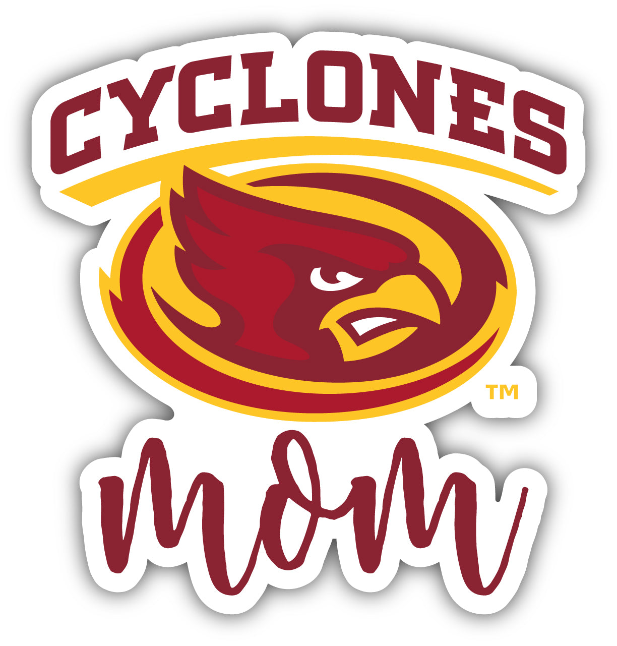 Iowa State Cyclones 4-Inch Proud Mom NCAA - Durable School Spirit Viny ...