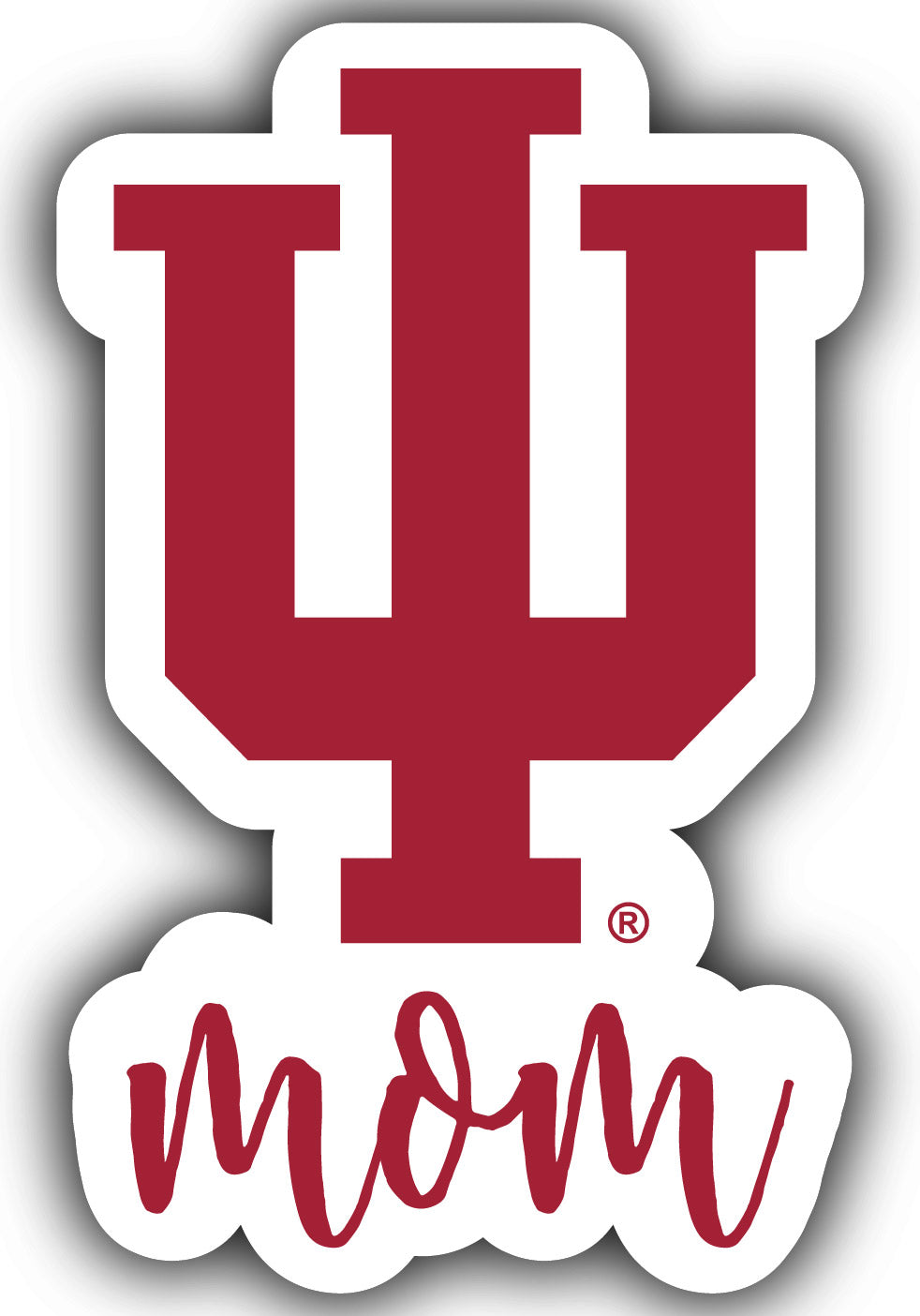 Indiana Hoosiers 4-Inch Proud Mom Vinyl Decal Sticker Officially Licensed Collegiate Product