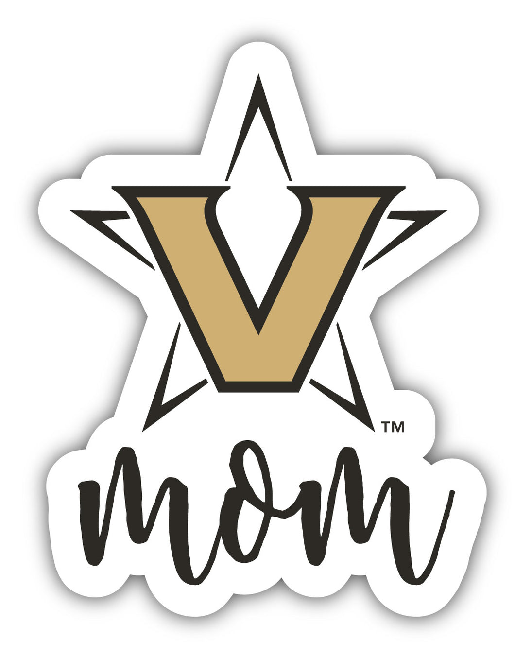 Vanderbilt University 4-Inch Proud Mom Vinyl Decal Sticker Officially Licensed Collegiate Product