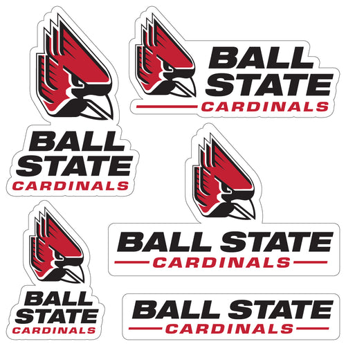 Ball State University Officially Licensed College Sticker Multipack - School Spirit Decal Set 5-Pack