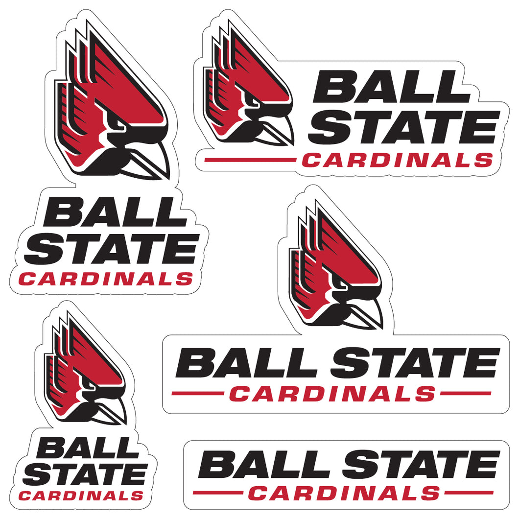 Ball State University Officially Licensed College Sticker Multipack - School Spirit Decal Set 5-Pack