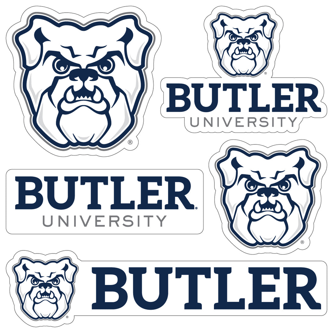 Butler Bulldogs Officially Licensed College Sticker Multipack - School Spirit Decal Set 5-Pack