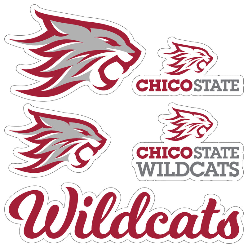California State University, Chico Officially Licensed College Sticker Multipack - School Spirit Decal Set 5-Pack