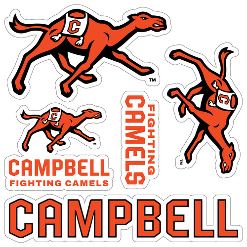 Campbell University Fighting Camels Officially Licensed College Sticker Multipack - School Spirit Decal Set 5-Pack
