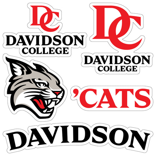 Davidson College Officially Licensed College Sticker Multipack - School Spirit Decal Set 5-Pack