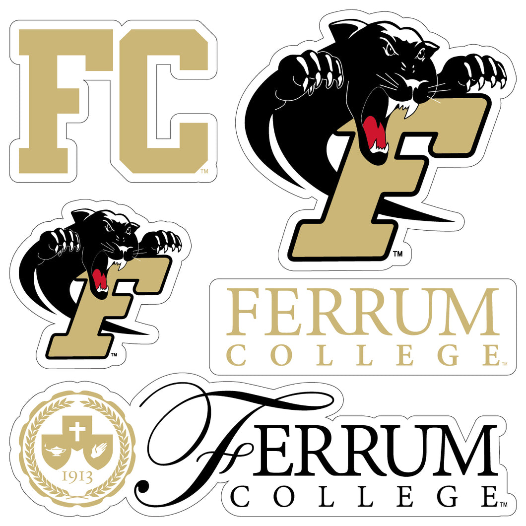 Ferrum College Officially Licensed College Sticker Multipack - School Spirit Decal Set 5-Pack