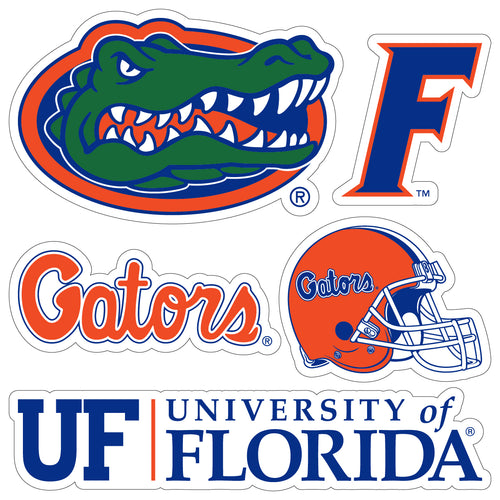 Florida Gators Officially Licensed College Sticker Multipack - School Spirit Decal Set 5-Pack