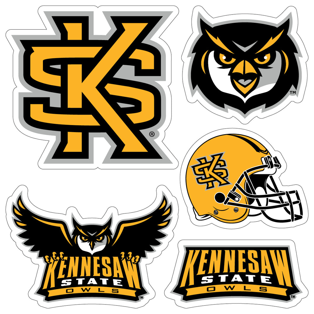 Kennesaw State University Officially Licensed College Sticker Multipack - School Spirit Decal Set 5-Pack