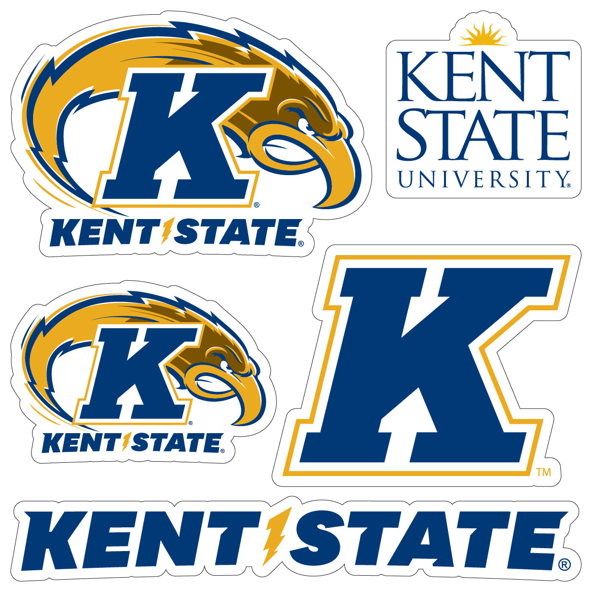 Kent State University Officially Licensed College Sticker Multipack ...