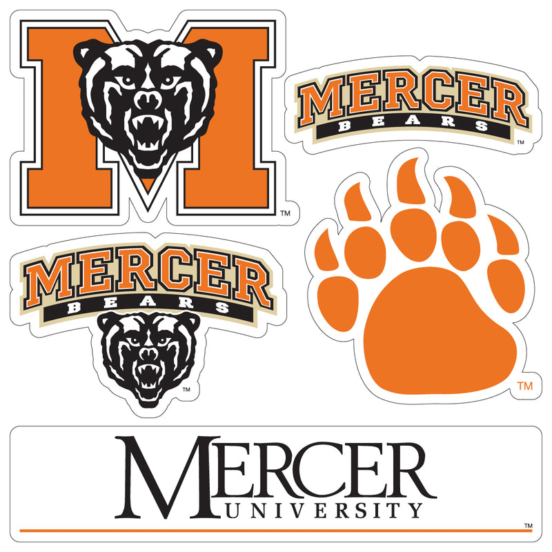 Mercer University Officially Licensed College Sticker Multipack - School Spirit Decal Set 5-Pack