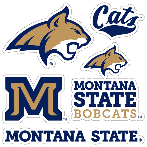Montana State Bobcats Officially Licensed College Sticker Multipack - School Spirit Decal Set 5-Pack
