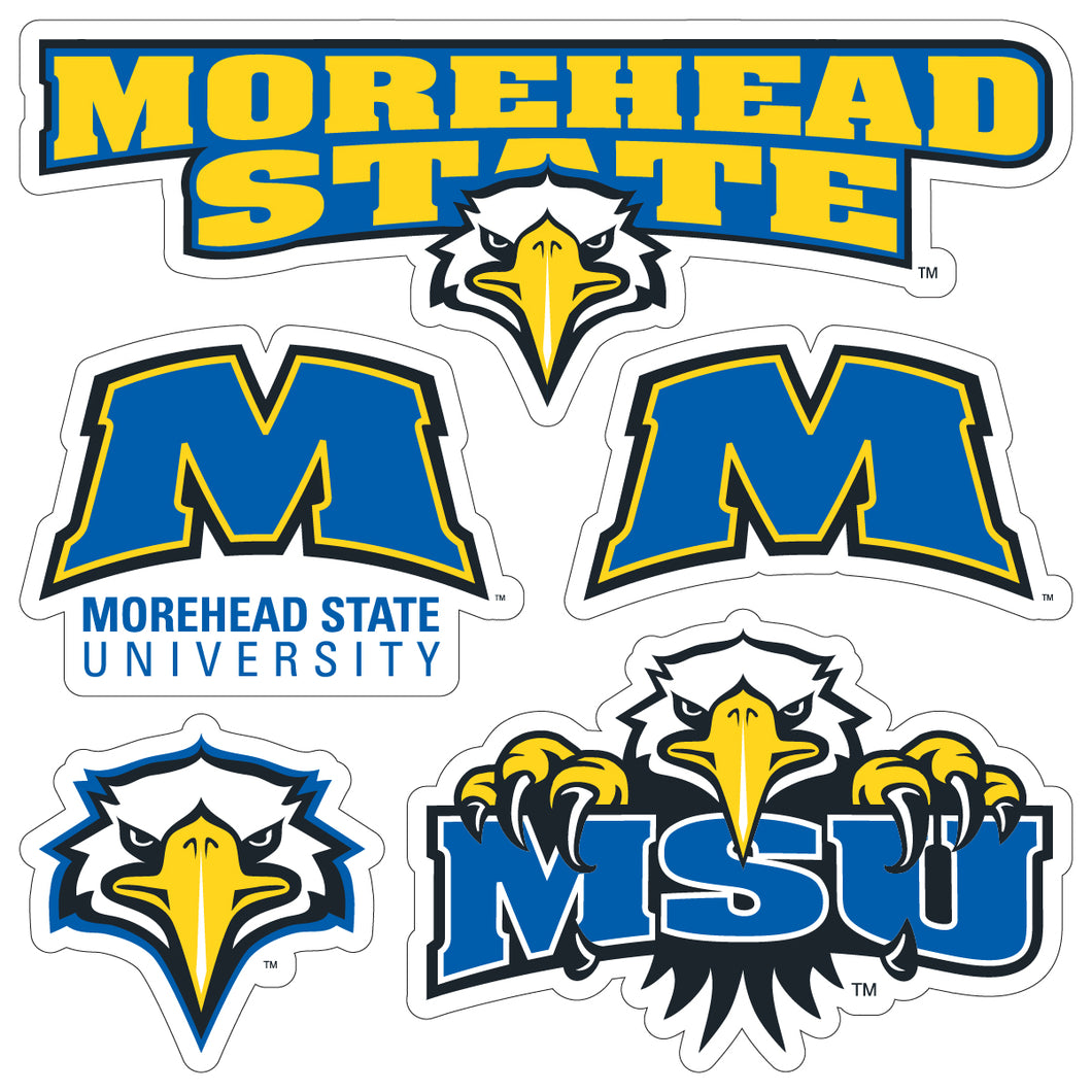 Morehead State University Officially Licensed College Sticker Multipack - School Spirit Decal Set 5-Pack
