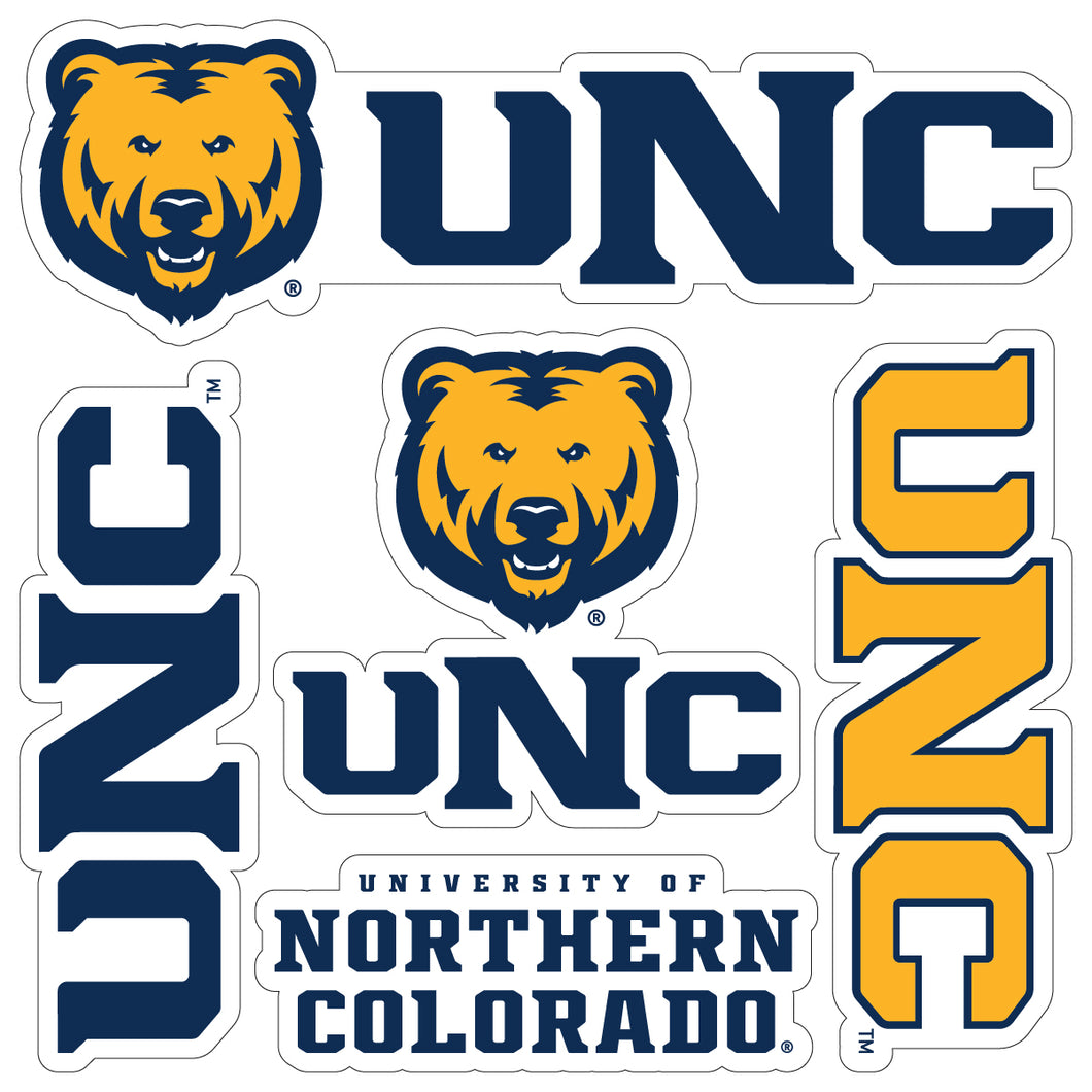 Northern Colorado Bears Officially Licensed College Sticker Multipack - School Spirit Decal Set 5-Pack