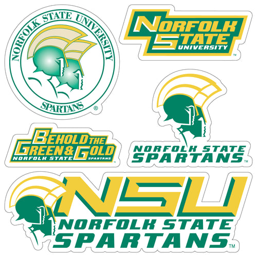 Norfolk State University Officially Licensed College Sticker Multipack - School Spirit Decal Set 5-Pack