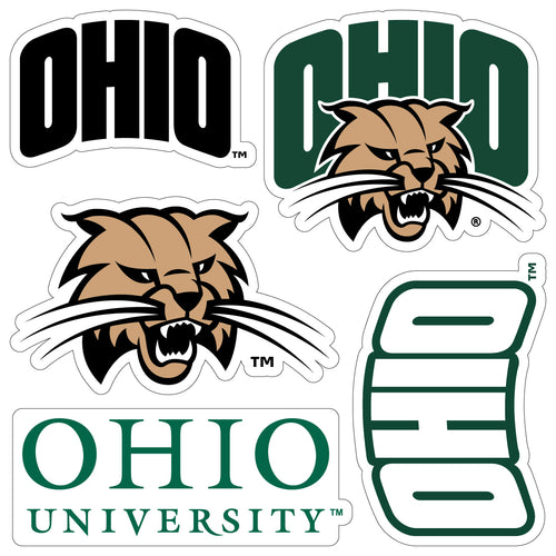 Ohio University Officially Licensed College Sticker Multipack - School Spirit Decal Set 5-Pack