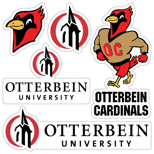 Otterbein University Officially Licensed College Sticker Multipack - School Spirit Decal Set 5-Pack