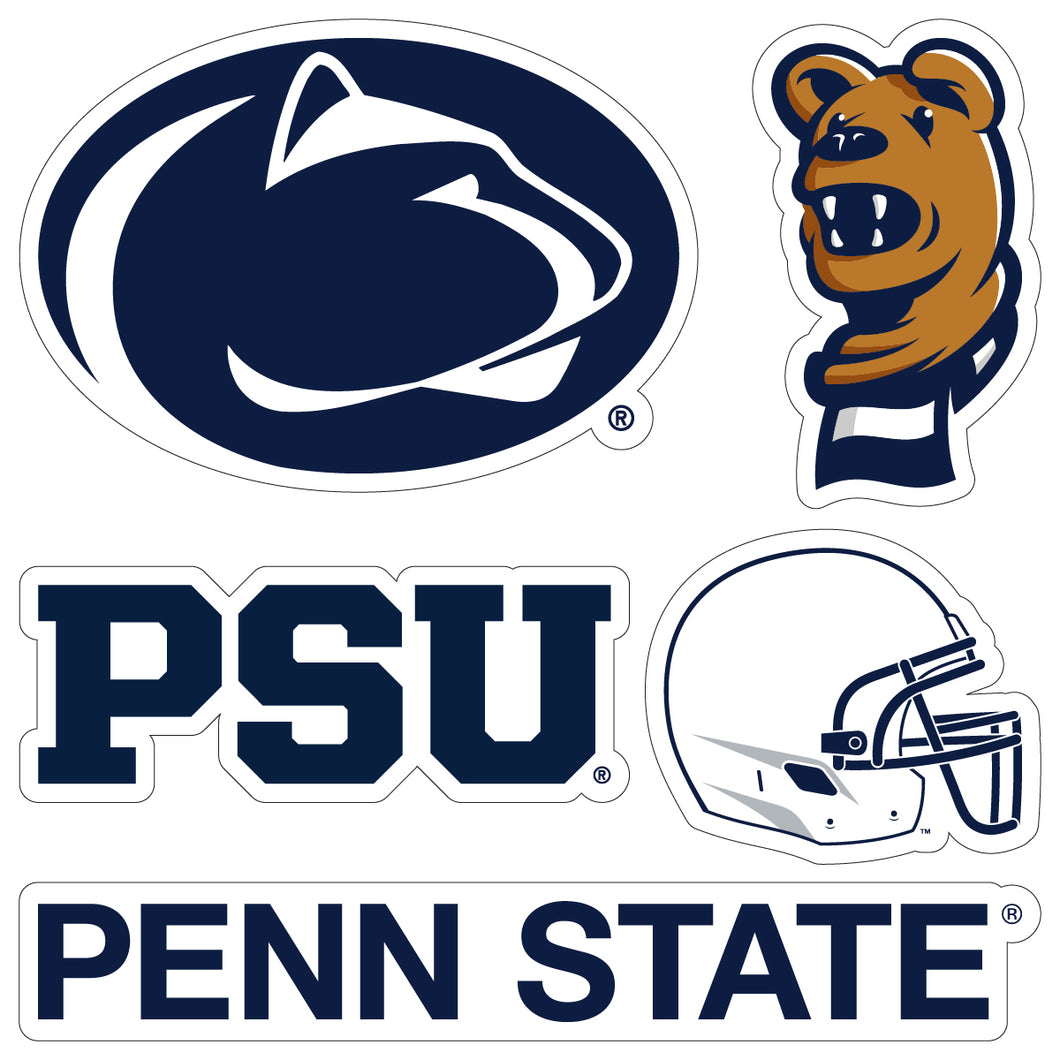 Penn State Nittany Lions Officially Licensed College Sticker Multipack - School Spirit Decal Set 5-Pack