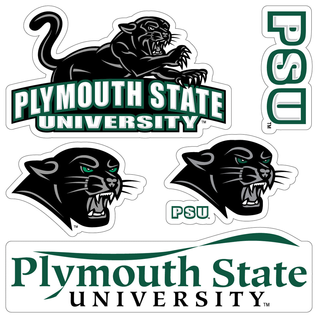 Plymouth State University Officially Licensed College Sticker Multipack - School Spirit Decal Set 5-Pack