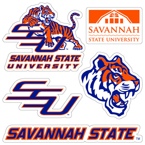 Savannah State University Officially Licensed College Sticker Multipack - School Spirit Decal Set 5-Pack