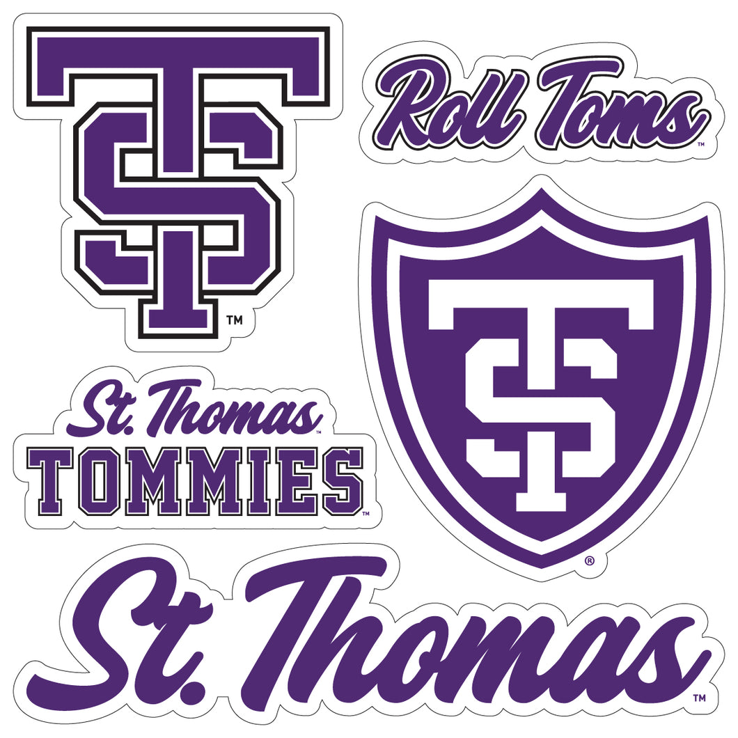 University of St. Thomas Officially Licensed College Sticker Multipack - School Spirit Decal Set 5-Pack