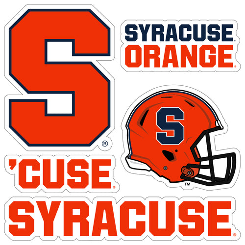 Syracuse Orange Officially Licensed College Sticker Multipack - School Spirit Decal Set 5-Pack
