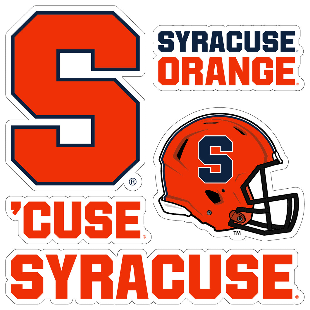 Syracuse Orange Officially Licensed College Sticker Multipack - School Spirit Decal Set 5-Pack