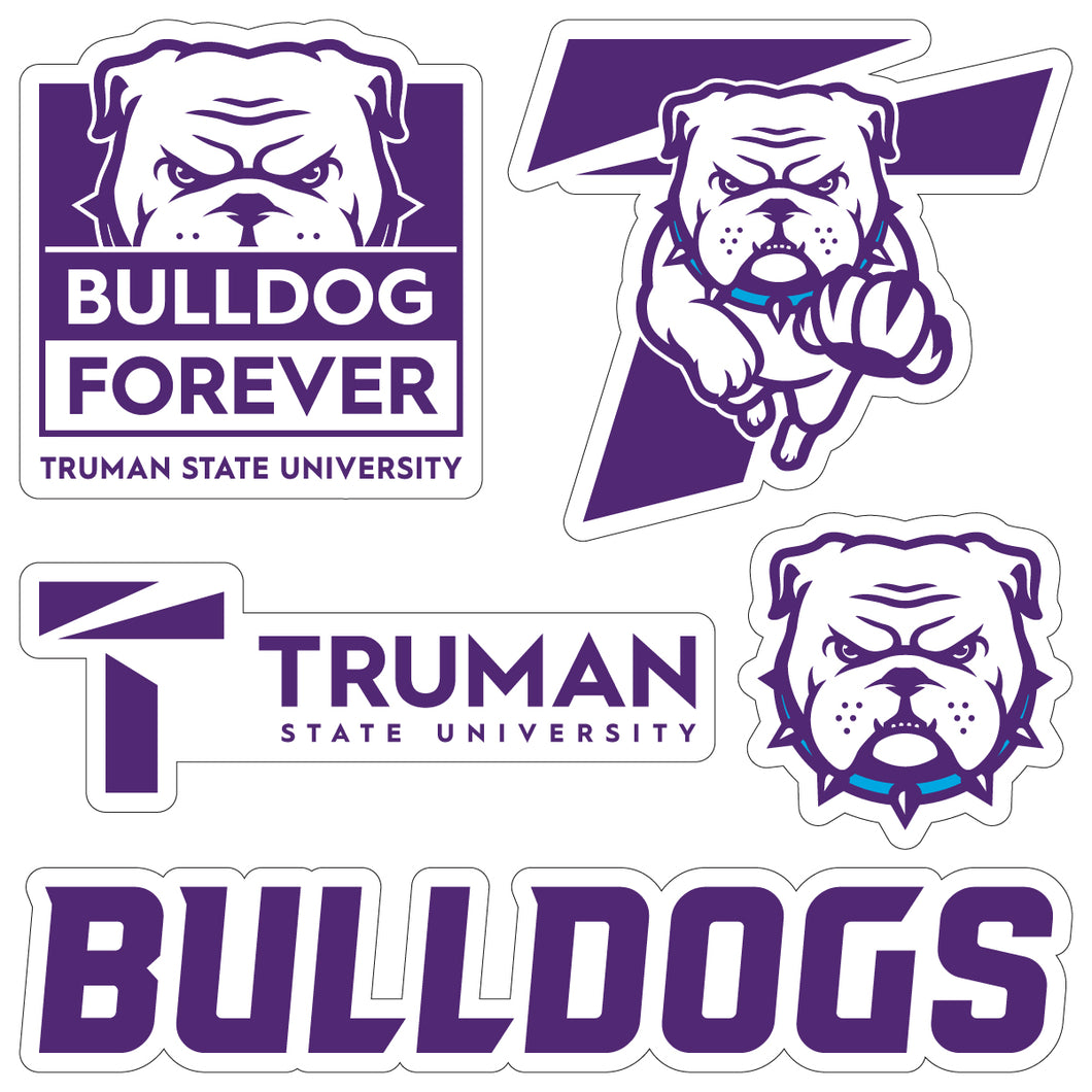 Truman State University Officially Licensed College Sticker Multipack - School Spirit Decal Set 5-Pack