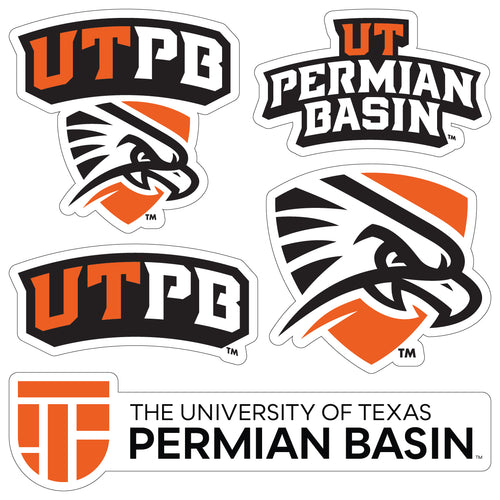 University of Texas of the Permian Basin Officially Licensed College Sticker Multipack - School Spirit Decal Set 5-Pack