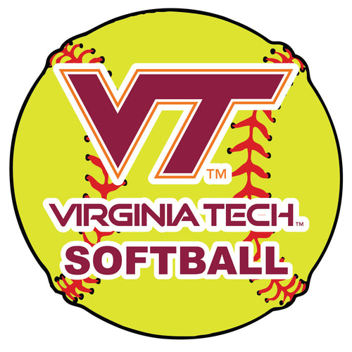 Virginia Tech Hokies 4-Inch Softball NCAA Passion Vinyl Decal Sticker