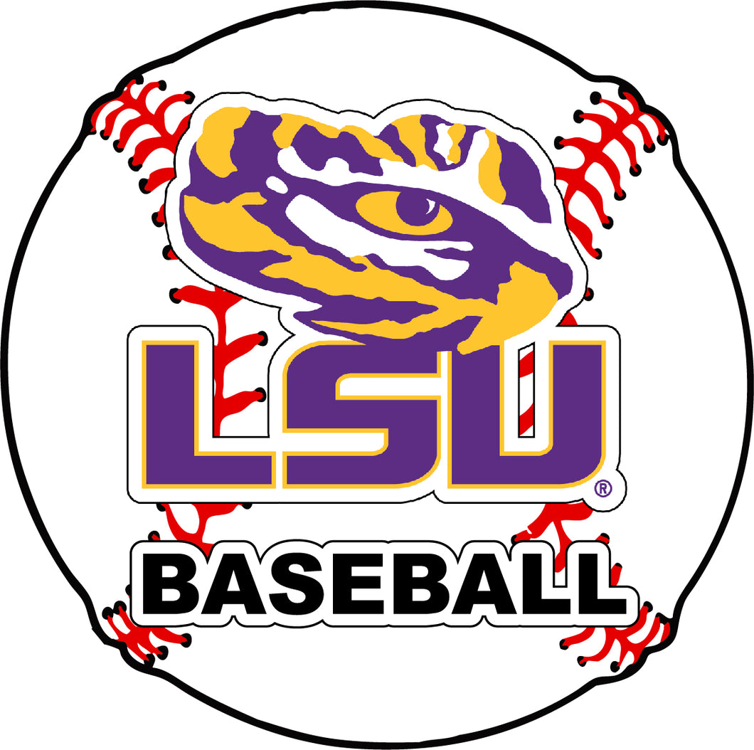 LSU Tigers 4-Inch Baseball Vinyl Decal Officially Licensed Collegiate Product 