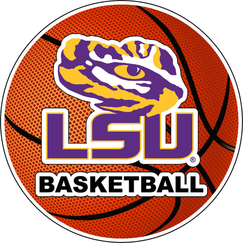 LSU Tigers 4-Inch Basketball Vinyl Decal Officially Licensed Collegiate Product 