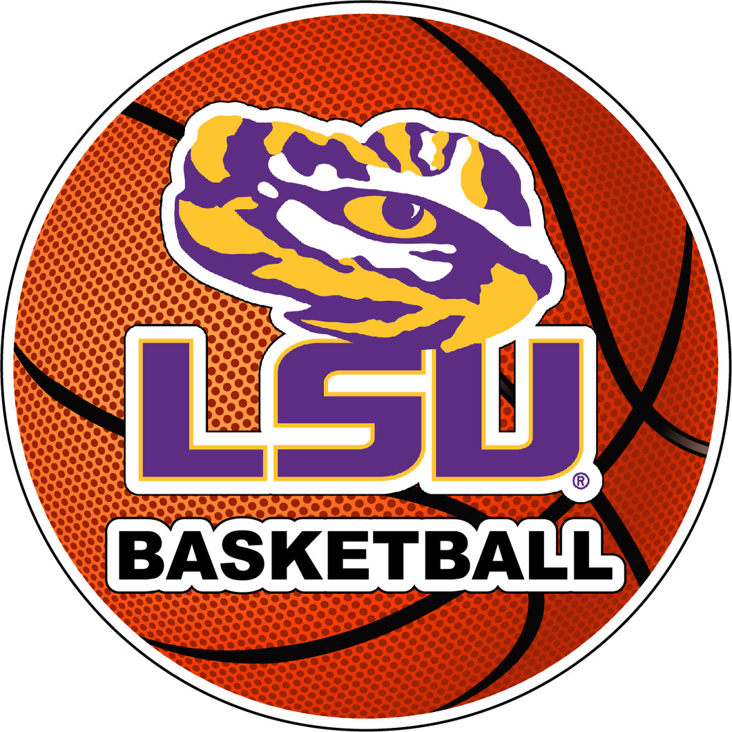 LSU Tigers 4-Inch Basketball Vinyl Decal Officially Licensed Collegiate Product 
