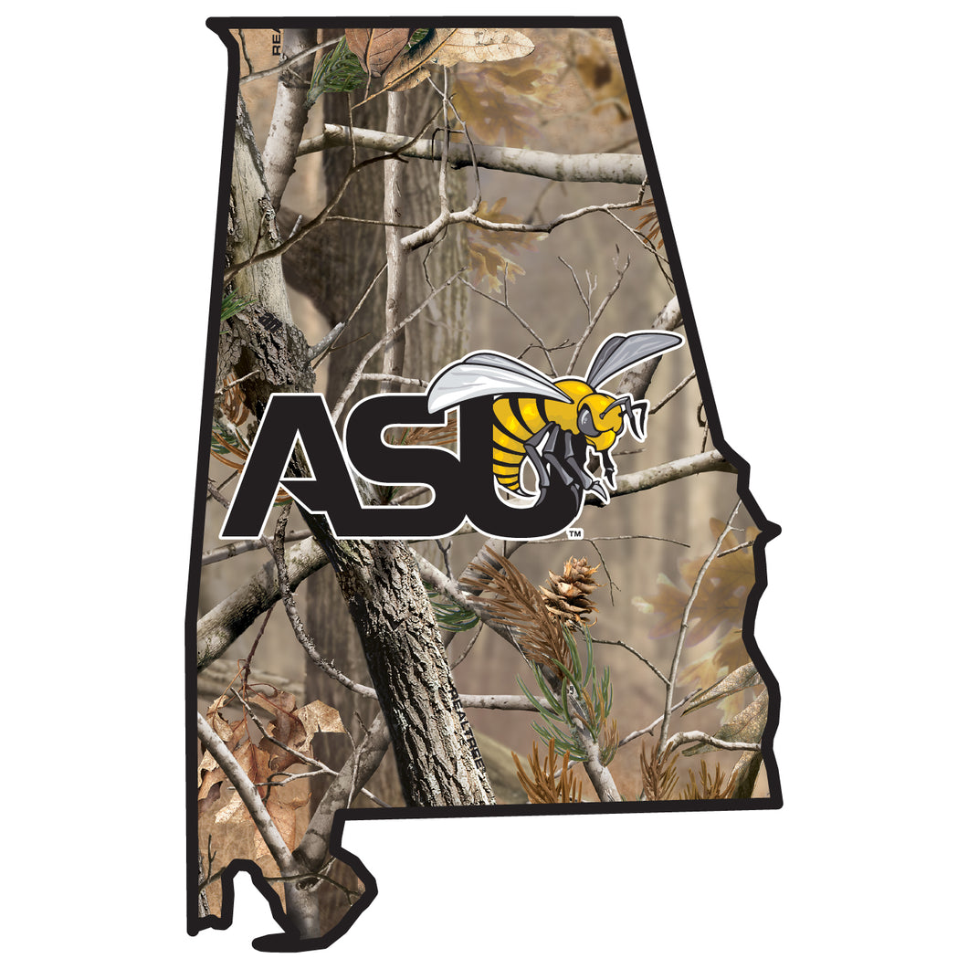 Alabama State University Realtree Camouflage Vinyl Sticker/Magnet - Officially Licensed