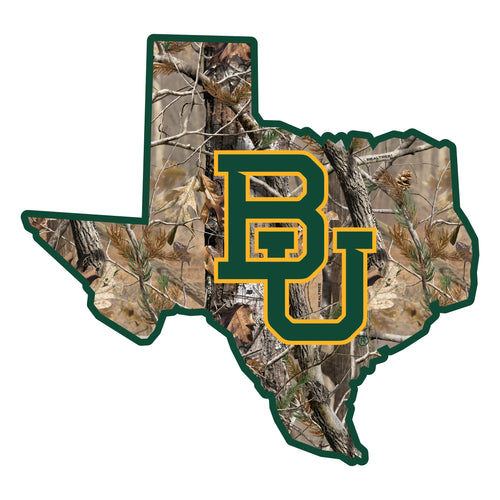 Baylor Bears Realtree Camouflage Vinyl Sticker/Magnet - Officially Licensed