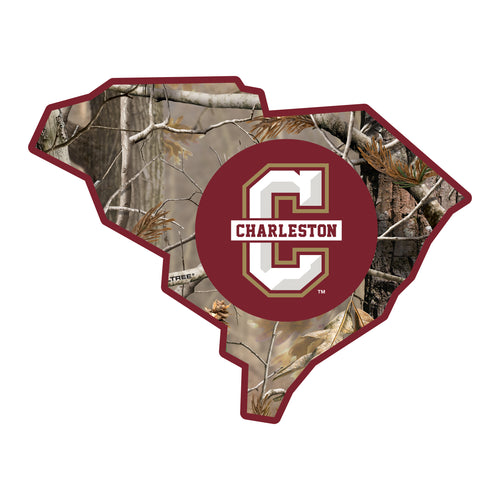 College of Charleston Realtree Camouflage Vinyl Sticker/Magnet - Officially Licensed