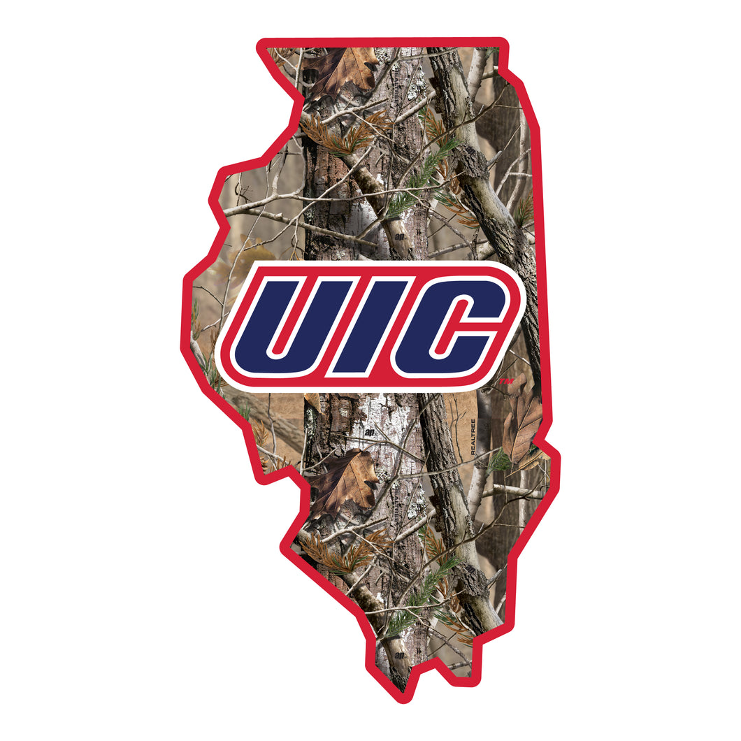 University of Illinois at Chicago Realtree Camouflage Vinyl Sticker/Magnet - Officially Licensed