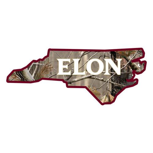 Elon University Realtree Camouflage Vinyl Sticker/Magnet - Officially Licensed