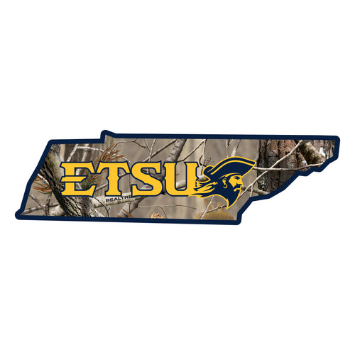 East Tennessee State University Realtree Camouflage Vinyl Sticker/Magnet - Officially Licensed